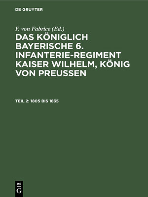 cover image of 1805 bis 1835